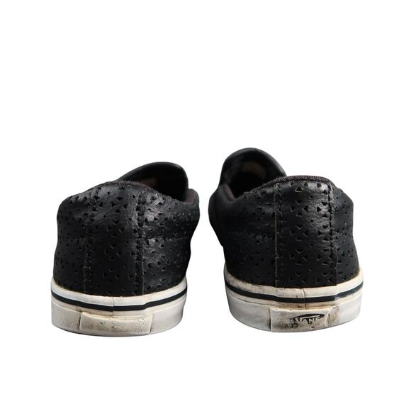 Vans Shoes Womens 6.5 Slip On Sneakers Casual Black Asher Low Perforated Skate - Picture 5 of 11